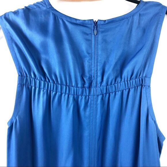 NEW Helmut Lang Cerulean Blue Sleeveless Elasticated Viscose Dress Size 0 - Picture 4 of 7